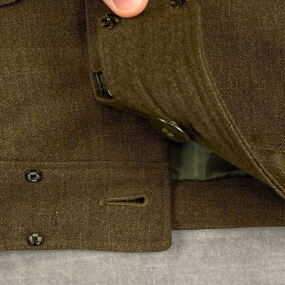 Vintage 50s Ike Military Field Jacket Size 38R Green Wool Eisenhower Korean War - Picture 7 of 16